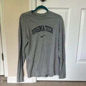 Gray Nike Virginia Tech Long Sleeve Shirt